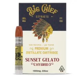 Big Chief Sunset Gelato 1G Hybrid vape cartridge