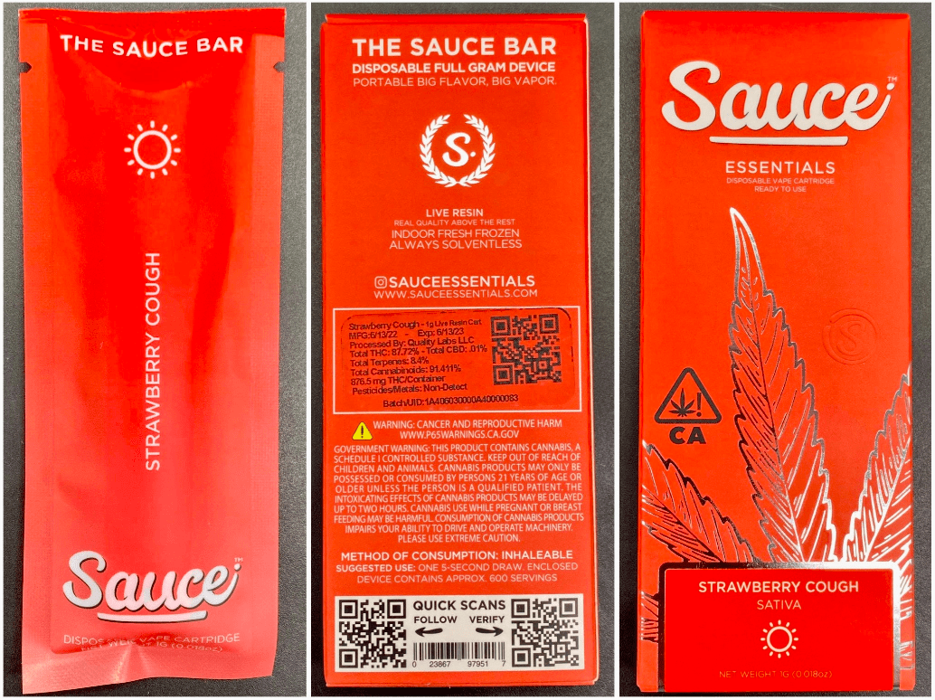 Buy Strawberry Cough Sauce Disposable