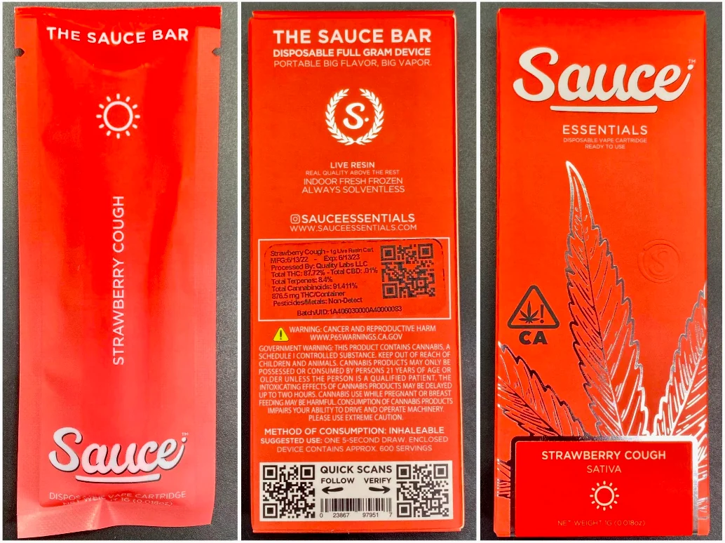 Acheter Sauce contre la toux aux fraises jetable