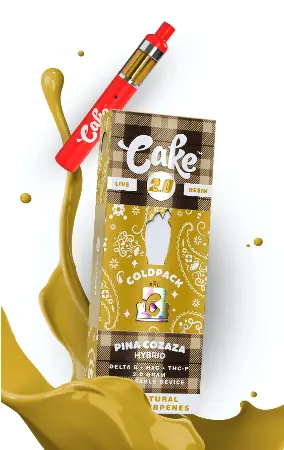 Cake Cold Pack live resin 2.0 2G disposable - side profile