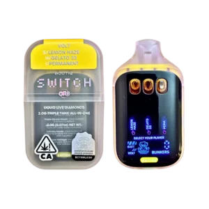Boutiq Switch ORB Volt limited edition with Lemon Haze, Gelato 33 and Permanent, 2g triple tank