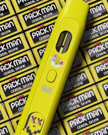 Packman Cereal Skunk 2g disposable vape device with retail packaging