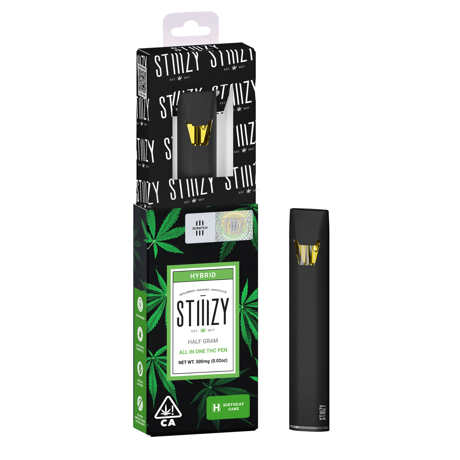 Stiiizy all in one disposable in Birthday Cake with packaging
