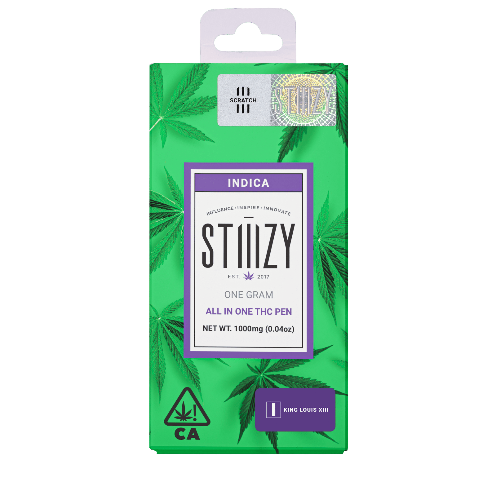 Stiiizy all in one 2G disposable vape in King Louis XIII with retail box