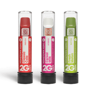 Hometown Hero 2G THCa Live-Harz-Vapes in klassischer Cola, Getreidemilch und frischer Melone