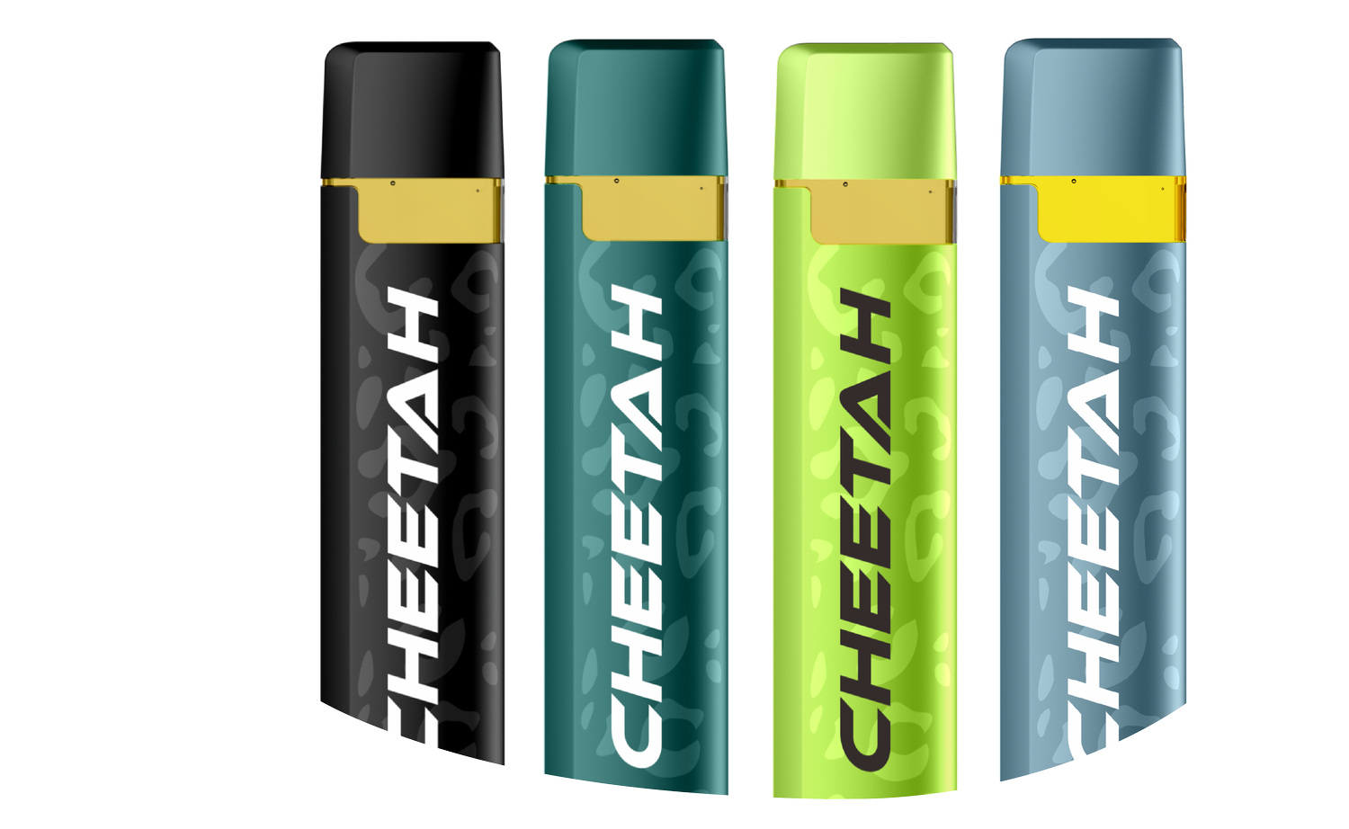 Quatre stylos vape jetables à colophane vivante Cheetah 1G