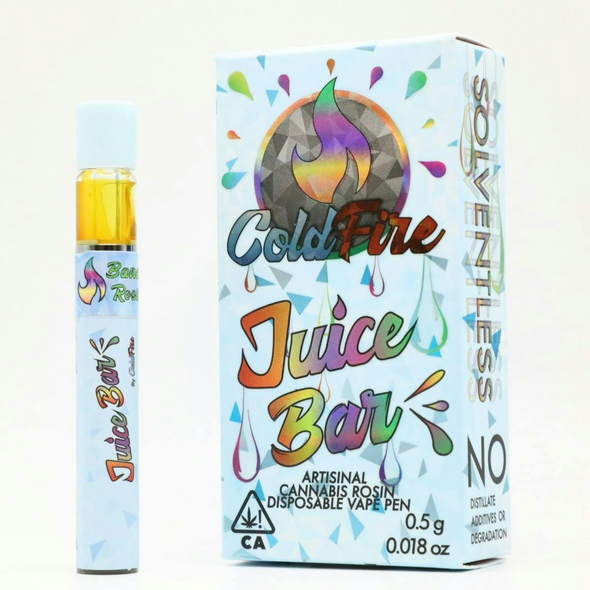 ColdFire Rosin Juice Bar 0,5G sans solvant jetable et boîte