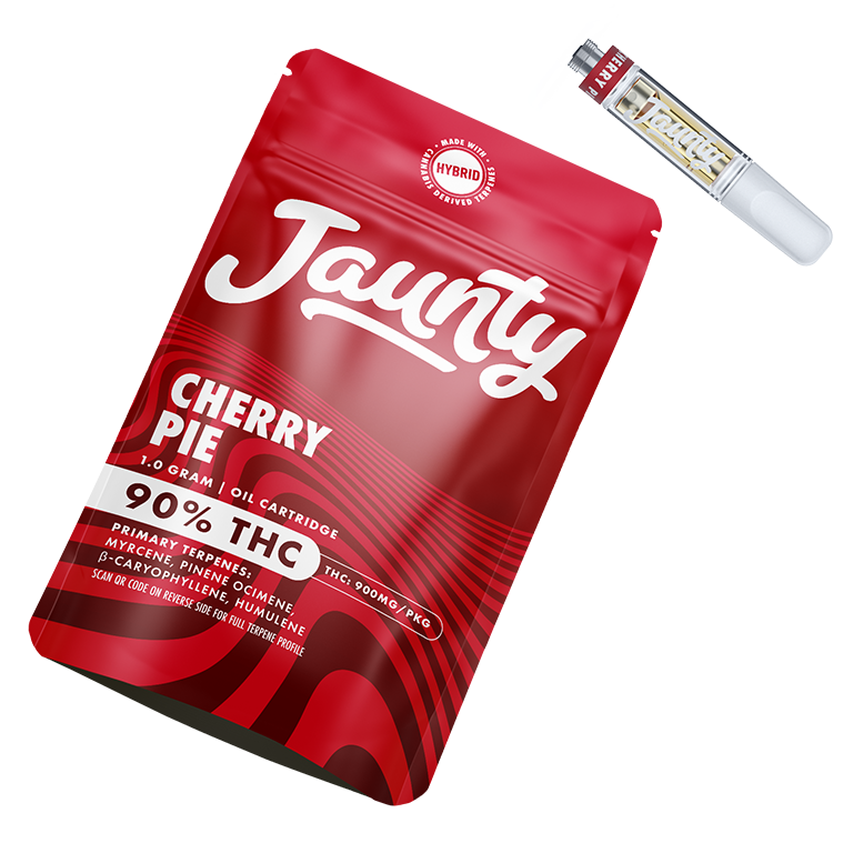 Cartucho Jaunty Classic 1G en Cherry Pie con su bolsa roja