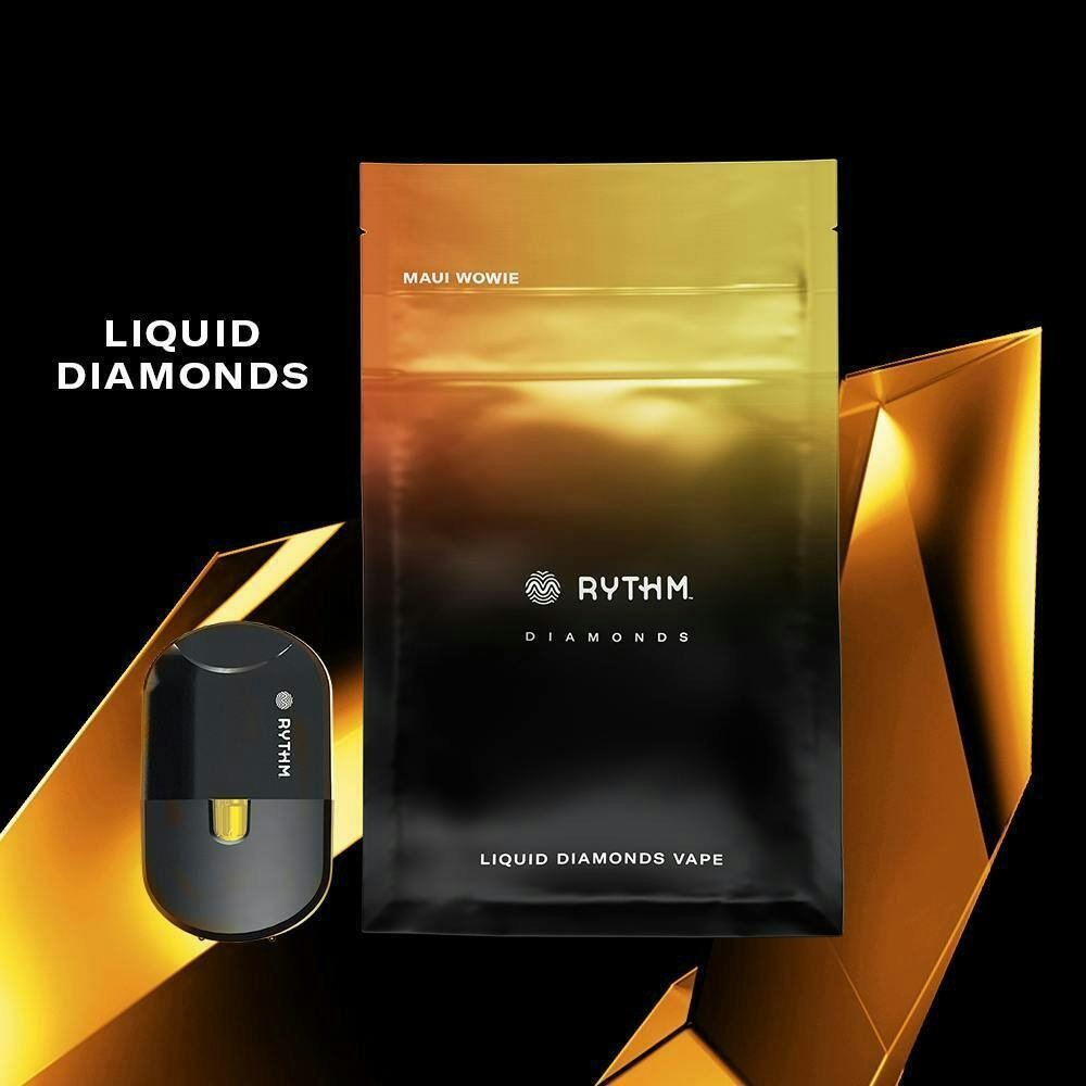 RYTHM Liquid Diamonds 2G desechable con su bolsa dorada